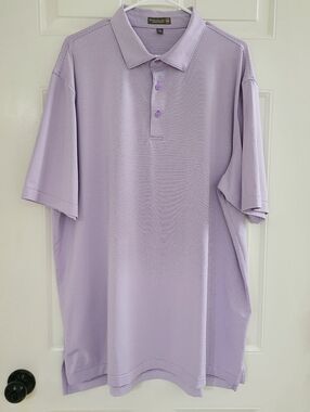 Peter Millar Summer Comfort Jubilee Performance Jersey Polo Size XXL Purple